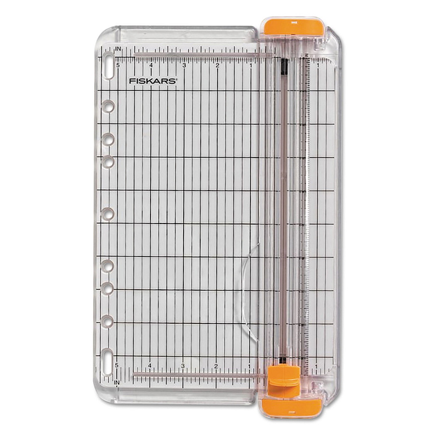 Fiskars SureCut Paper Trimmer, 8 Sheets, 9" Cut Length, Plastic Base, 8.88 x 14.38 (1544601014)