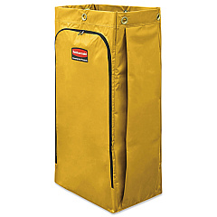 Rubbermaid Commercial Vinyl Cleaning Cart Bag, 34 gal, 17.5" x 33", Yellow (1966881)