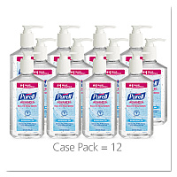 PURELL Advanced Refreshing Gel Hand Sanitizer, 12 oz Pump Bottle, Clean Scent (365912CT)