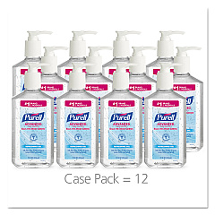 PURELL Advanced Refreshing Gel Hand Sanitizer, 12 oz Pump Bottle, Clean Scent (365912CT)