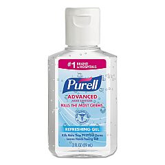 PURELL Advanced Refreshing Gel Hand Sanitizer, 2 oz, Flip-Cap Bottle, Clean Scent, 24/Carton (960524)