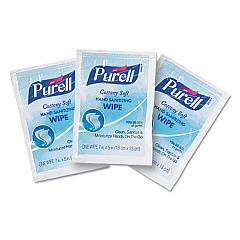 PURELL Cottony Soft Individually Wrapped Sanitizing Hand Wipes, 5 x 7, 1,000/Carton (90261M)