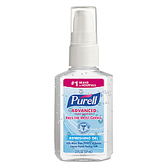 PURELL Advanced Gel Hand Sanitizer, 2 oz Pump Bottle, Refreshing Scent, 24/Carton (960624)