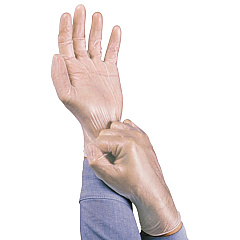 AnsellPro Dura-Touch 5 mil PVC Disposable Gloves, Large, Clear, 100/Box (34725L)