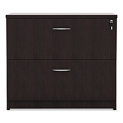 Alera Valencia Series Lateral File, 2 Legal/Letter-Size File Drawers, Espresso, 34" x 22.75" x 29.5" (ALEVA513622ES)