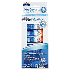 Elmer's Extra-Strength Office Glue Stick, 0.28 oz, Dries Clear, 24/Pack (E554)