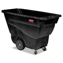 Rubbermaid Commercial Structural Foam Tilt Truck, Rectangular, 450 lb Capacity, Black (9T13BLA)