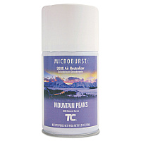 Rubbermaid Commercial TC Microburst 9000 Air Freshener Refill, Mountain Peaks, 5.3 oz Aerosol Spray, 4/Carton (4012461)