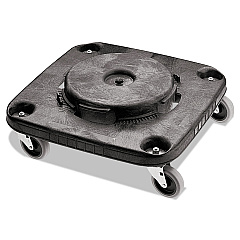 Rubbermaid Commercial Brute Container Square Dolly, 250 lb Capacity, 17.25 x 6.25, Black (3530)