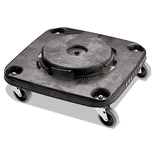 Rubbermaid Commercial Brute Container Square Dolly, 250 lb Capacity, 17.25 x 6.25, Black (3530)