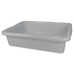 Rubbermaid Commercial Bus/Utility Tote, 20" x 15" x 5", Gray (3349GRA)