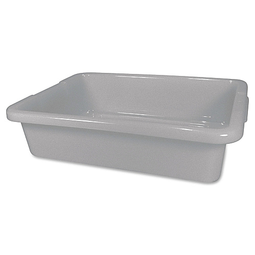 Rubbermaid Commercial Bus/Utility Tote, 20" x 15" x 5", Gray (3349GRA)