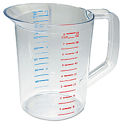 Rubbermaid Commercial Bouncer Measuring Cup, 2 qt, Clear (3217CLE)