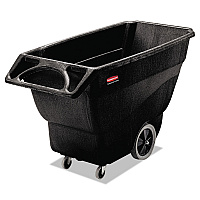 Rubbermaid Commercial Structural Foam Tilt Truck, Rectangular, 600 lb Capacity, Black (1011BLA)