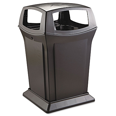 Rubbermaid Commercial Ranger Fire-Safe Container, Square, Structural Foam, 45 gal, Black (917388BLA)