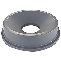 Rubbermaid Commercial Round BRUTE Funnel Top Receptacle, 22.38w x 5h, Gray (3543GRA)