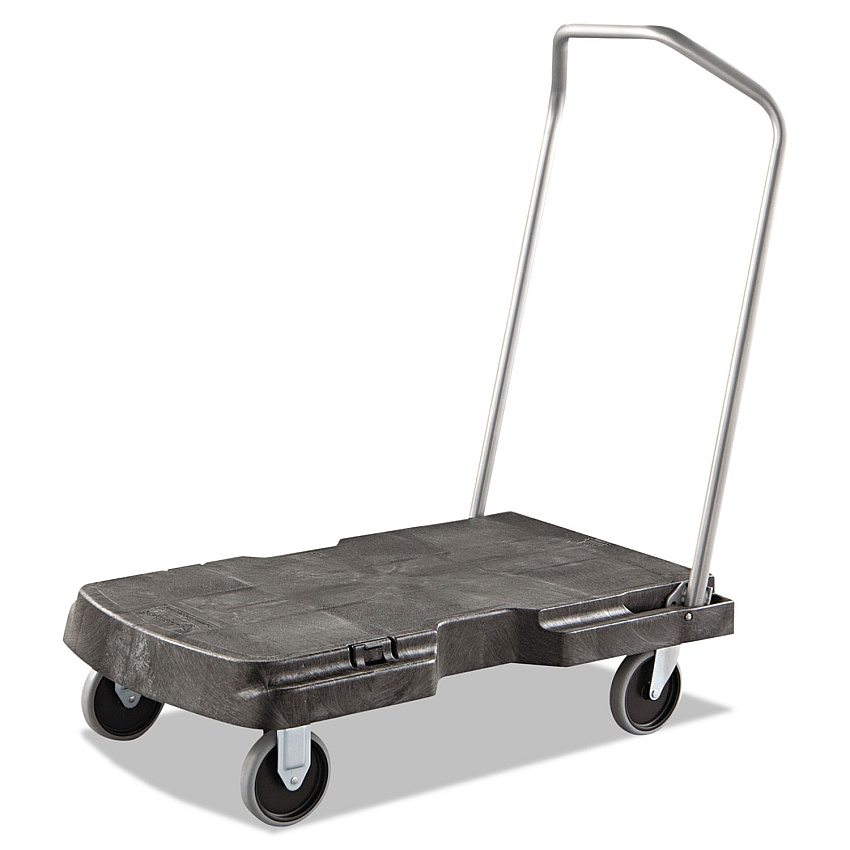 Rubbermaid Commercial Triple Trolley, 500-lb Capacity, 20.5w x 32.5d x 7h, Black (4401BLA)