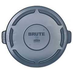 Rubbermaid Commercial Vented Round BRUTE Lid, 24.5 dia x 1.5h, Gray (264560GY)