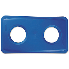 Rubbermaid Commercial Lid for Slim Jim Bottle Recycling Container, 20.38w x 11.38d x 2.75h, Blue (269288BE)