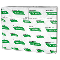 Cascades PRO Perform Interfold Napkins, 1-Ply, 6.5 x 4.25, White, 376/Pack, 16 Packs/Carton (T410)