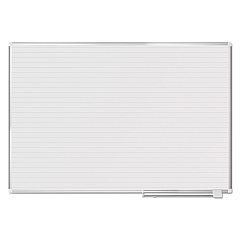 MasterVision Ruled Planning Board, 72 x 48, White/Silver (MA2794830)