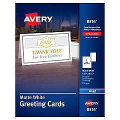 Avery 8316 Greeting Cards with Matching Envelopes