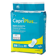 Medline Capri Plus Bladder Control Pads, Ultra Plus, 8" x 17", 28/Pack, 6/Carton (BCPE03CT)
