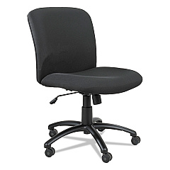 Safco Uber Big/Tall Series Mid Back Chair, Fabric, Supports Up to 500 lb, 18.5" to 22.5" Seat Height, Black (3491BL)