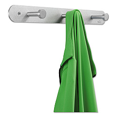 Safco Nail Head Wall Coat Rack, Three Hooks, Metal, 18w x 2.75d x 2h, Satin (4201)