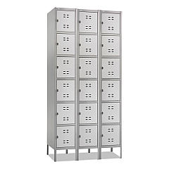 Safco Three-Column Box Locker, 36w x 18d x 78h, Two-Tone Gray (5527GR)