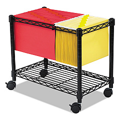 Safco Wire Mobile File, One-Shelf, 14w x 24d x 20.5h, Black (5201BL)
