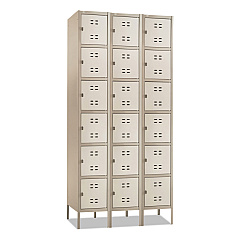 Safco Three-Column Box Locker, 36w x 18d x 78h, Two-Tone Tan (5527TN)