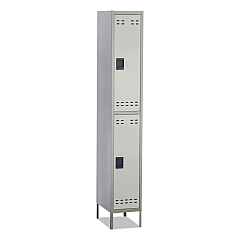 Safco Double-Tier Locker, 12w x 18d x 78h, Two-Tone Gray (5523GR)
