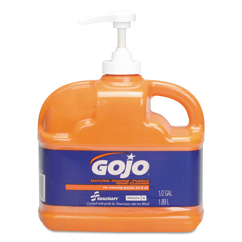AbilityOne 8520015220840, SKILCRAFT, GOJO Pumice Hand Cleaner, Fresh Citrus, 0.5 gal Pump Bottle, 6/Carton