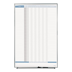 Quartet Vertical Matrix Employee Tracking Board, 34 x 23, Aluminum Frame (33705)