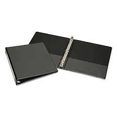 AbilityOne 7510015104865 SKILCRAFT Round Ring View Binder, 3 Rings, 1" Capacity, 11 x 8.5, Black