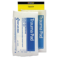 First Aid Only SmartCompliance Refill Trauma Pad, 5 x 9, White, 2/Bag (FAE6024)