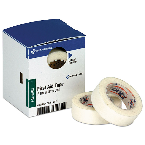First Aid Only Refill for SmartCompliance General Business Cabinet, First Aid Tape, 1/2" x 5 yd, 2 Roll/Box (FAE6103)