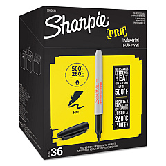 Sharpie Industrial Permanent Marker Value Pack, Fine Bullet Tip, Black (2003898)