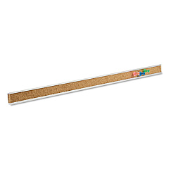 Quartet Bulletin Bar I Natural Cork Bulletin, 24 x 1, Brown, Silver Aluminum Frame (2004)