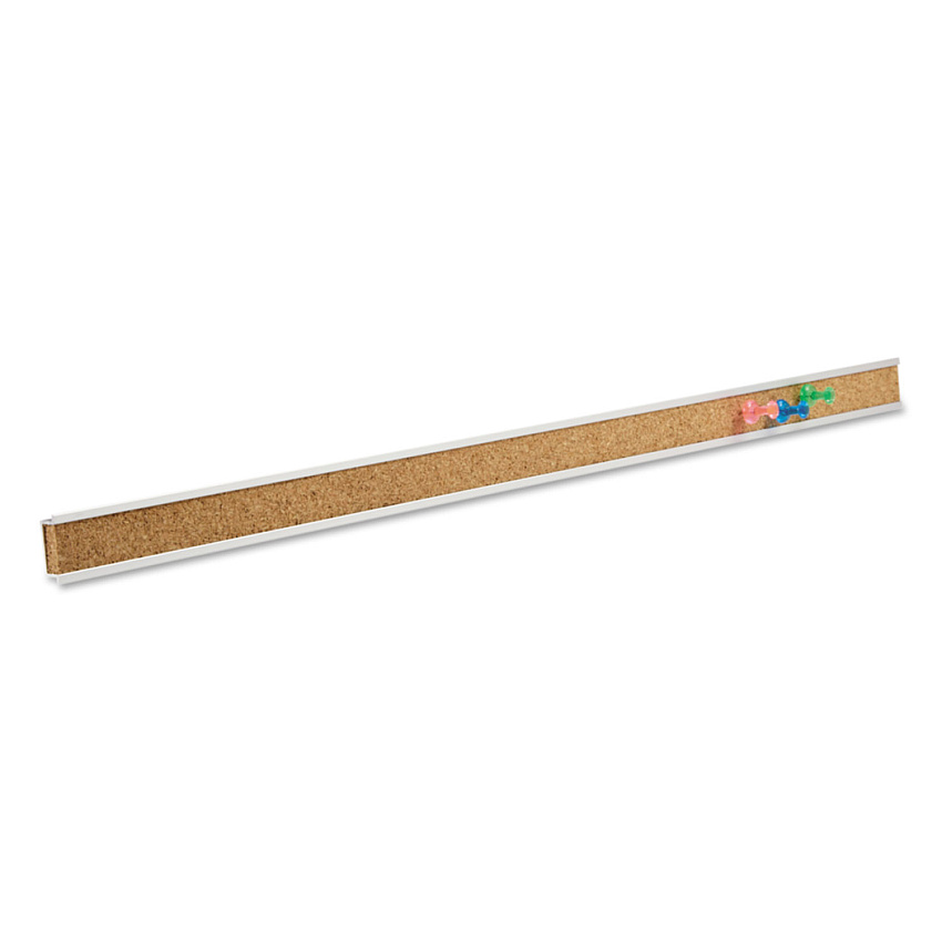 Quartet Bulletin Bar I Natural Cork Bulletin, 24 x 1, Brown, Silver Aluminum Frame (2004)