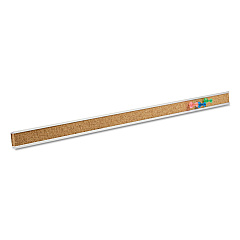 Quartet Bulletin Bar I Natural Cork Bulletin, 48 x 1, Brown, Silver Aluminum Frame (2006)