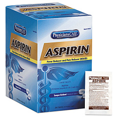 PhysiciansCare Aspirin Tablets, 250 Doses per box (54034)