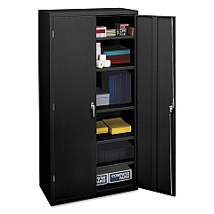 HON Assembled Storage Cabinet, 36w x 18 1/8d x 71 3/4h, Black (SC1872P)