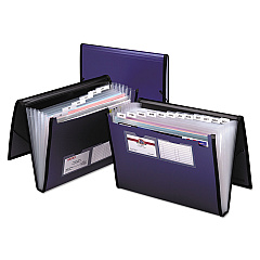 Pendaflex Professional Expanding Organizer, 7 Sections, Elastic Cord Closure, 1/6-Cut Tabs, Letter Size, Blue (52670)