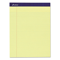 Ampad Legal Ruled Pads, Narrow Rule, 50 Canary-Yellow 8.5 x 11.75 Sheets, 4/Pack (20215)