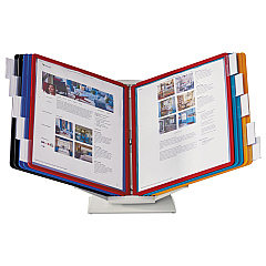 Durable VARIO Pro Desktop Reference System, 10 Panels, Le gal, Assorted Borders and Panels (551500)