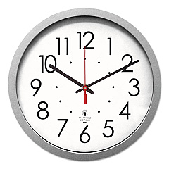 Chicago Lighthouse Silver Contemporary Clock, 14.5" Overall Diameter, Silver Case, 1 AA (sold separately) (67818003)