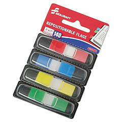 AbilityOne 7510016200283 SKILCRAFT Page Flags, 0.5 x 1.75, Assorted, 140/Pack