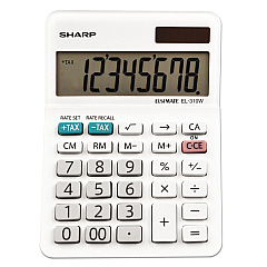 Sharp EL-310WB Mini Desktop Calculator, 8-Digit LCD
